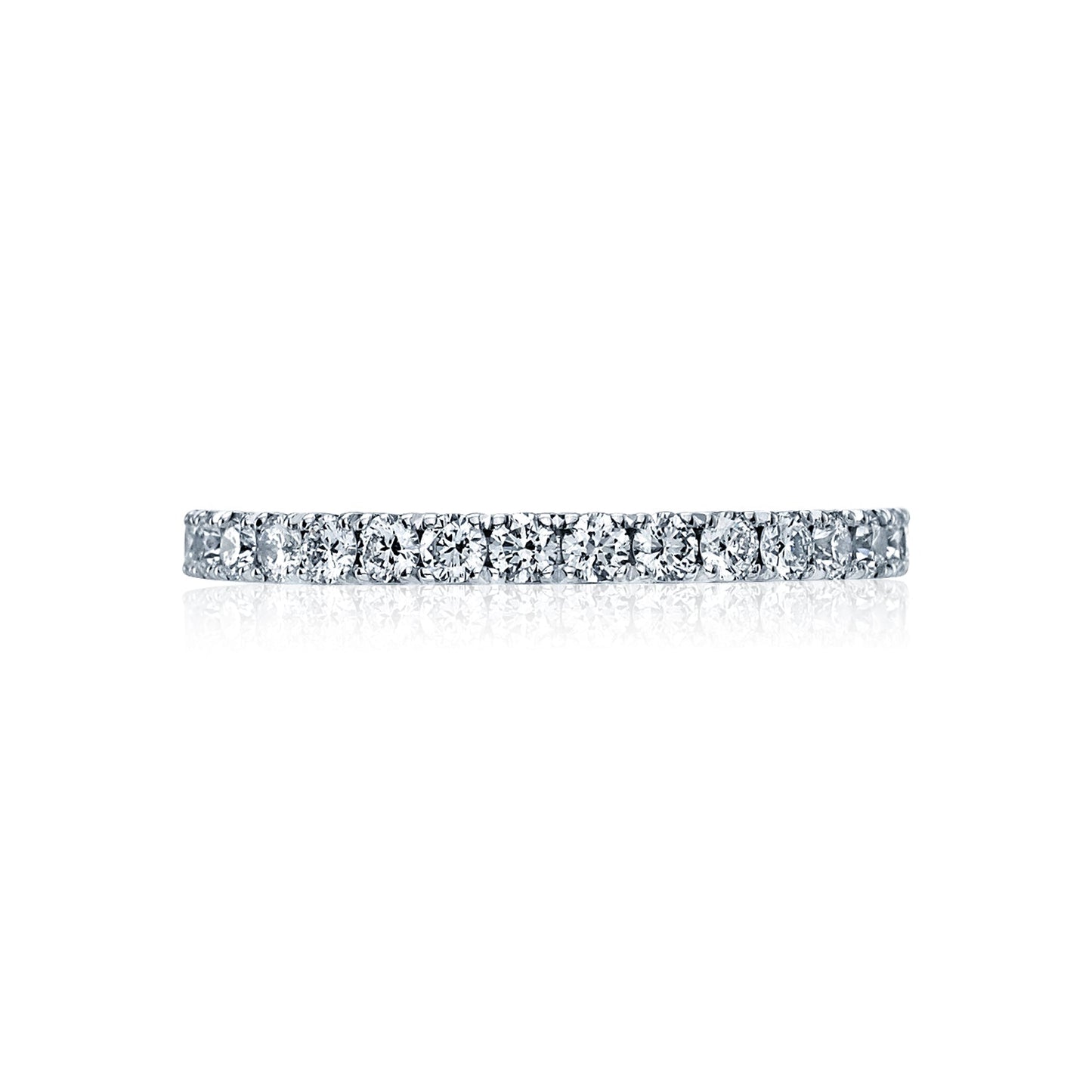 Tacori 18k White Gold Clean Crescent Diamond Wedding Band (1.03 CTW)