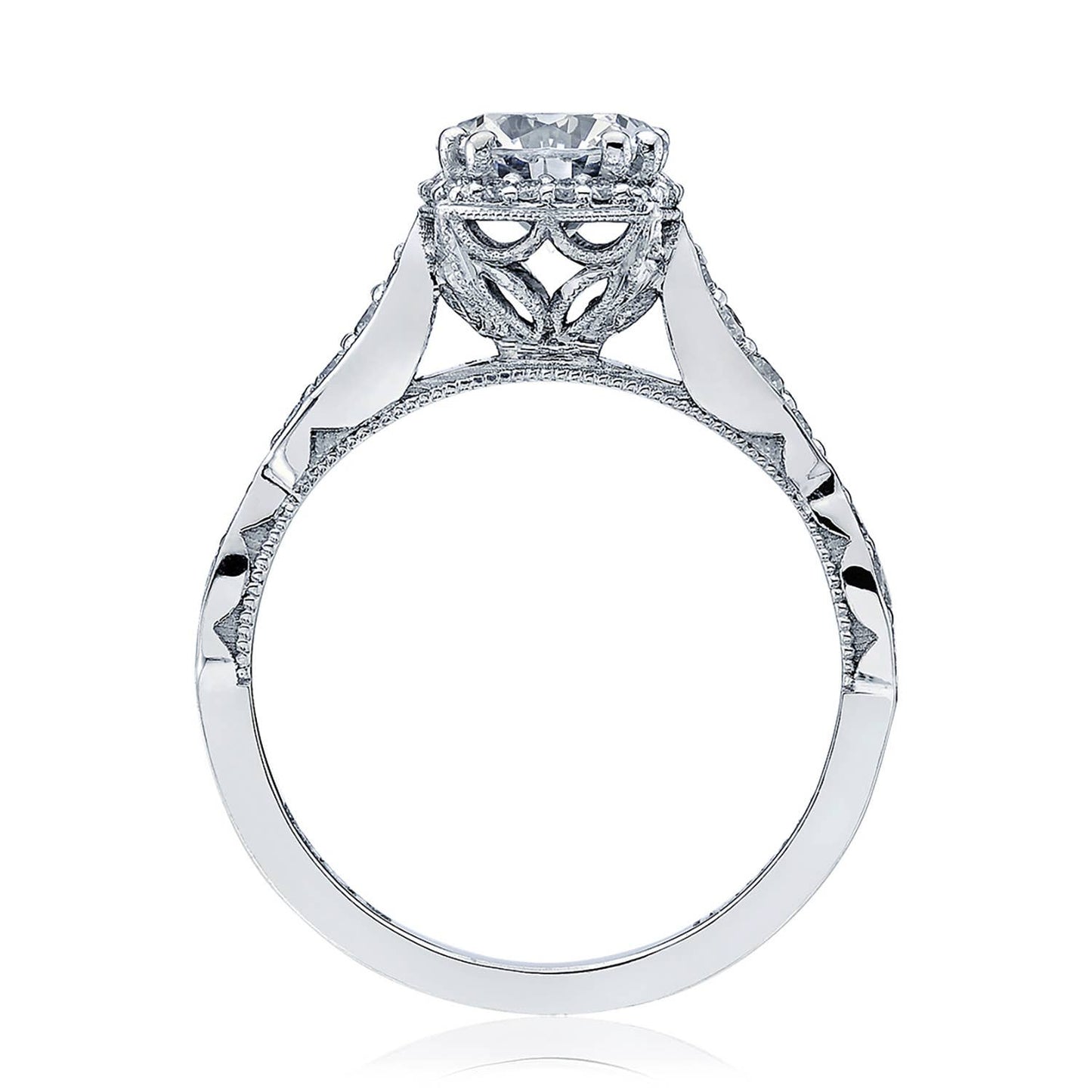 Round with Cushion Bloom Engagement Ring