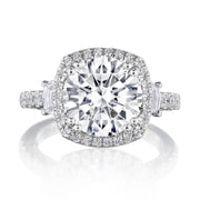 Cushion 3-Stone Engagement Ring