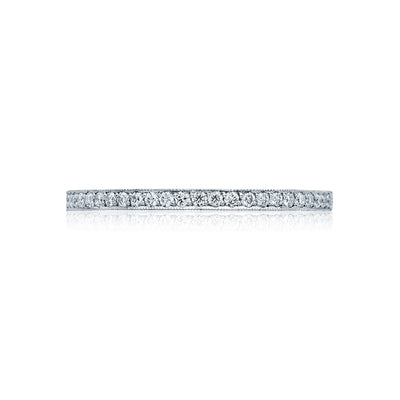 Tacori 18k White Gold Sculpted Crescent Diamond Wedding Band (0.17 CTW)