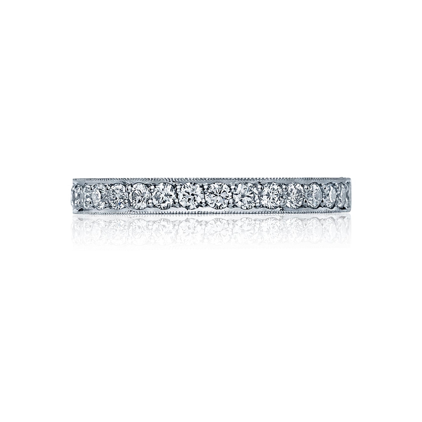 Tacori 18k White Gold Sculpted Crescent Diamond Wedding Band (0.45 CTW)