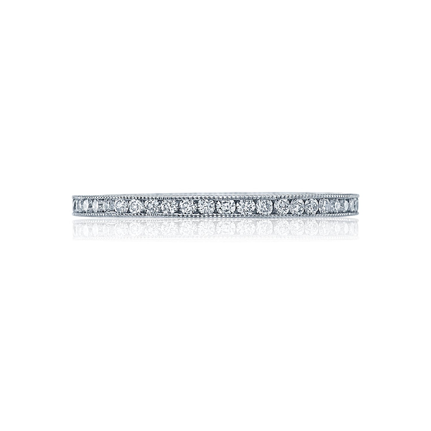 Tacori 18k White Gold Sculpted Crescent Diamond Eternity Wedding Band (0.42 CTW)