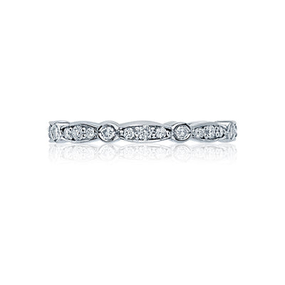 Tacori 18k White Gold Sculpted Crescent Diamond Wedding Band (0.43 CTW)