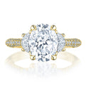 Oval 3-Stone Engagement Ring