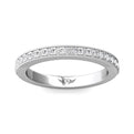 FlyerFit Micropave 14K White Gold Wedding Band