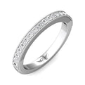 FlyerFit Micropave 14K White Gold Wedding Band