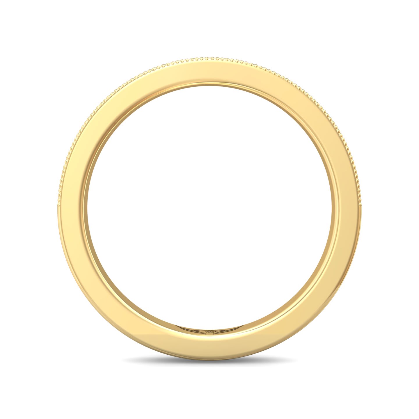 FlyerFit Micropave 18K Yellow Gold Wedding Band