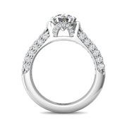 FlyerFit Micropave 14K White Gold Engagement Ring