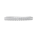 FlyerFit Micropave 14K White Gold Wedding Band