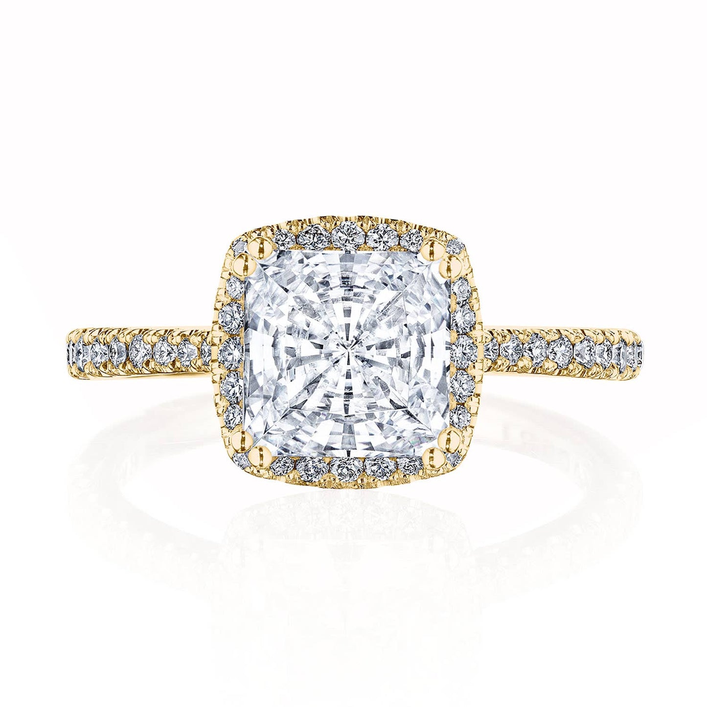 Princess with Cushion Bloom Engagement Ring