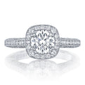 Round with Cushion Bloom Engagement Ring