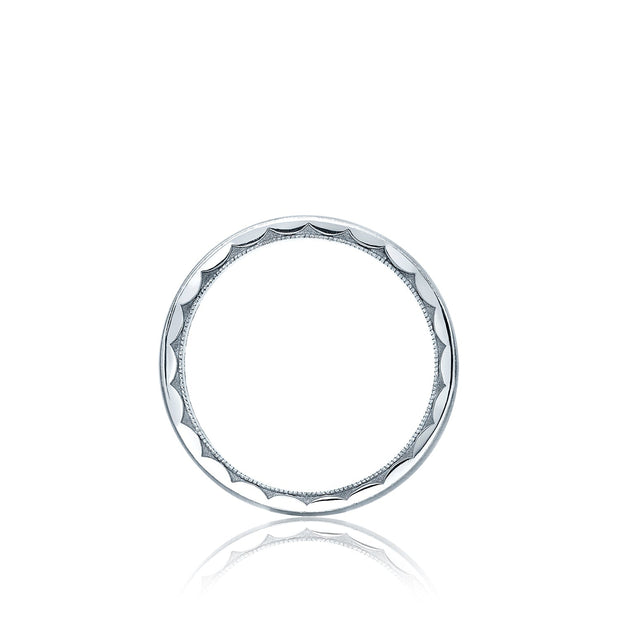 Tacori 18k White Gold Sculpted Crescent Wedding Band 6mm