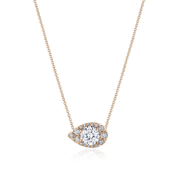 17"" Pear Bloom Diamond Necklace