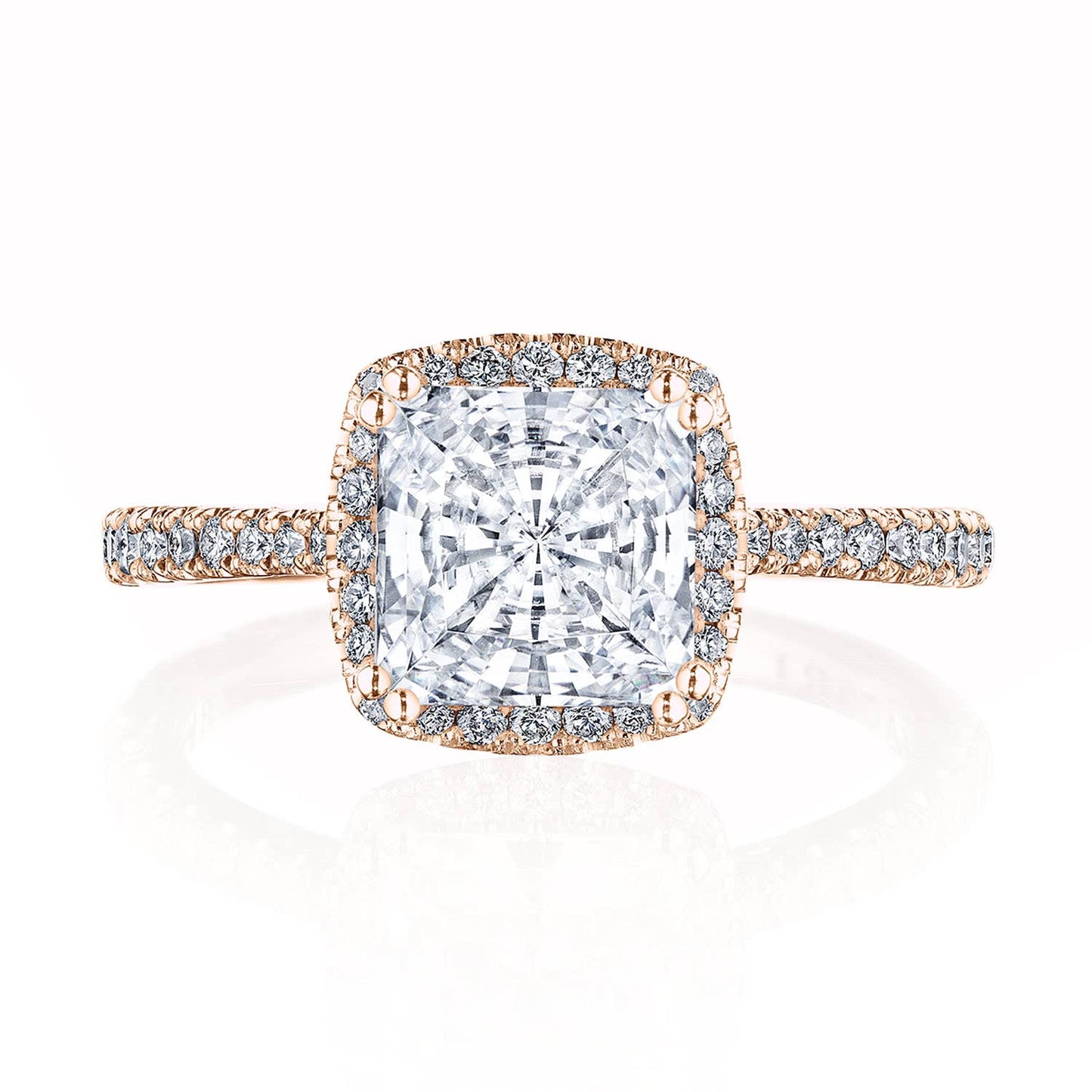 Princess with Cushion Bloom Engagement Ring