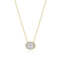 17"" Horizontal Oval Bloom Diamond Necklace