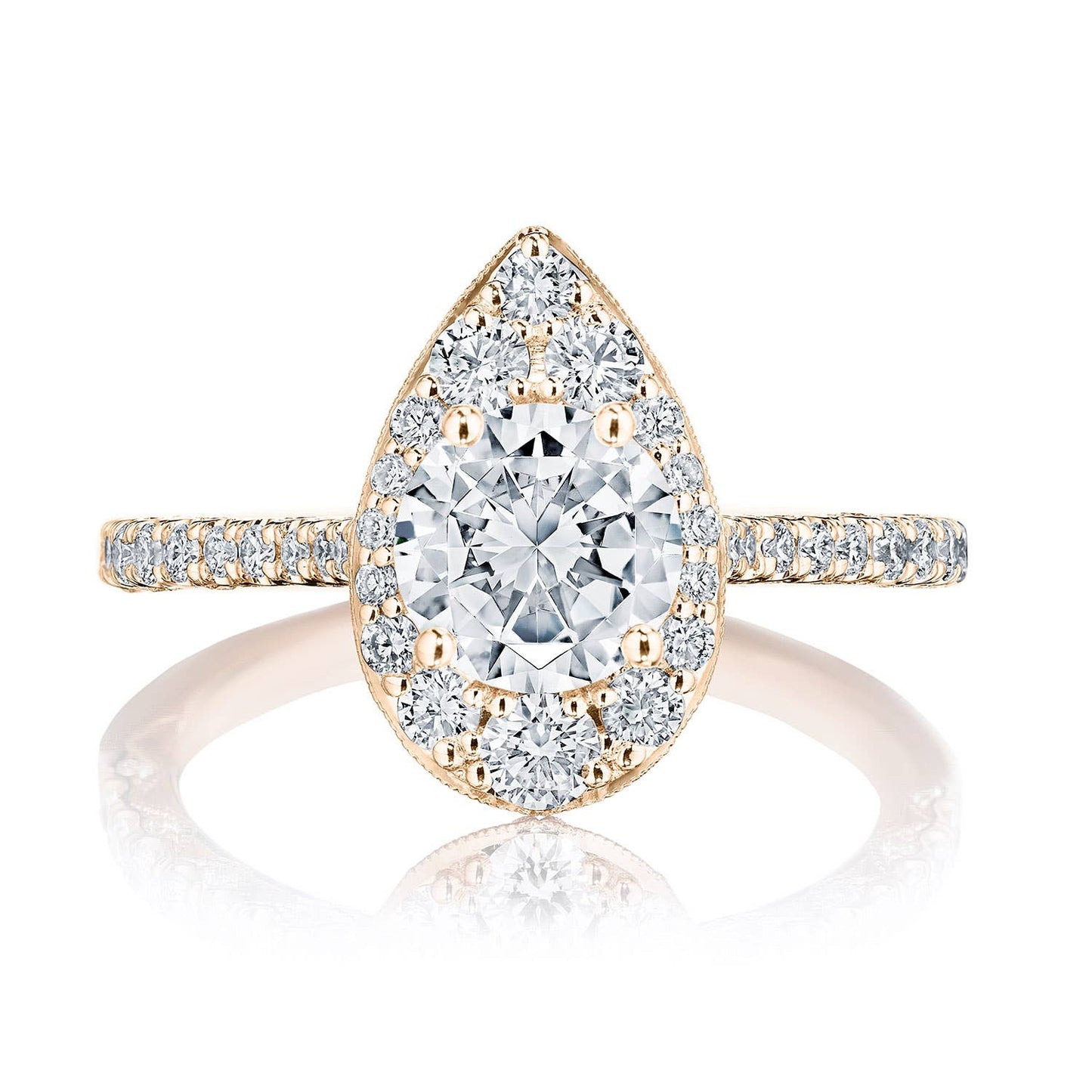 Round, Pear Bloom Engagement Ring