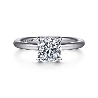 Gabriel & Co | Lark - 14K White Gold Round Solitaire Engagement Ring