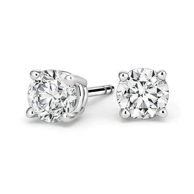 1.00 Carat Diamond Earrings - Studs