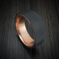 Darkened Tantalum and 14K Rose Gold Men's Ring