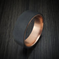 Darkened Tantalum and 14K Rose Gold Men's Ring