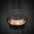 Darkened Tantalum and 14K Rose Gold Men's Ring