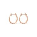 14K Rose Gold 20mm Slim Pavé Diamond Huggie Earrings