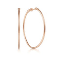 14K Rose Gold 40mm Round Classic Hoop Earrings