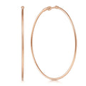 14K Rose Gold 60mm Round Classic Hoop Earrings