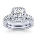 Gabriel & Co. 14k White Gold Contemporary Halo Engagement Ring