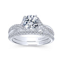 Gabriel & Co. 14k White Gold Contemporary Twisted Engagement Ring