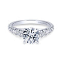 Gabriel & Co. 14k White Gold Contemporary Straight Engagement Ring