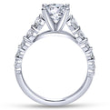 Gabriel & Co. 14k White Gold Contemporary Straight Engagement Ring