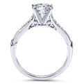 Gabriel & Co. 14k White Gold Contemporary Straight Engagement Ring