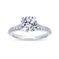 Gabriel & Co. 14k White Gold Contemporary Straight Engagement Ring