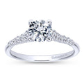 Gabriel & Co. 14k White Gold Contemporary Straight Engagement Ring