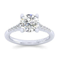 Gabriel & Co. 14k White Gold Contemporary Halo Engagement Ring