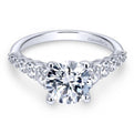 Gabriel & Co. 14k White Gold Contemporary Straight Engagement Ring