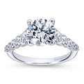 Gabriel & Co. 14k White Gold Contemporary Straight Engagement Ring