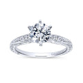 Gabriel & Co. 14k White Gold Victorian Straight Engagement Ring