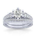 Gabriel & Co. 14k White Gold Victorian Straight Engagement Ring