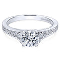 Gabriel & Co. 14k White Gold Contemporary Straight Engagement Ring