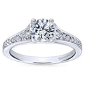 Gabriel & Co. 14k White Gold Contemporary Straight Engagement Ring