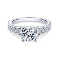 Gabriel & Co. 14k White Gold Contemporary Straight Engagement Ring