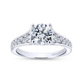 Gabriel & Co. 14k White Gold Contemporary Straight Engagement Ring