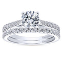 Gabriel & Co. 14k White Gold Contemporary Straight Engagement Ring