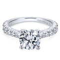 Gabriel & Co. 14k White Gold Contemporary Straight Engagement Ring