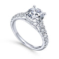 Gabriel & Co. 14k White Gold Contemporary Straight Engagement Ring