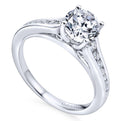 Gabriel & Co. 14k White Gold Contemporary Straight Engagement Ring