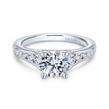 Gabriel & Co. 14k White Gold Contemporary Straight Engagement Ring