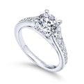 Gabriel & Co. 14k White Gold Contemporary Straight Engagement Ring